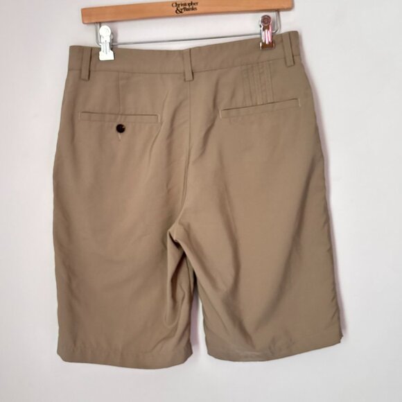 Adidas Men's Beige Neutral Minimalist Bermuda Dress Shorts Size 30 -d60 - Picture 9 of 15